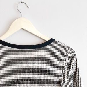 Stretch Black & White Stripes